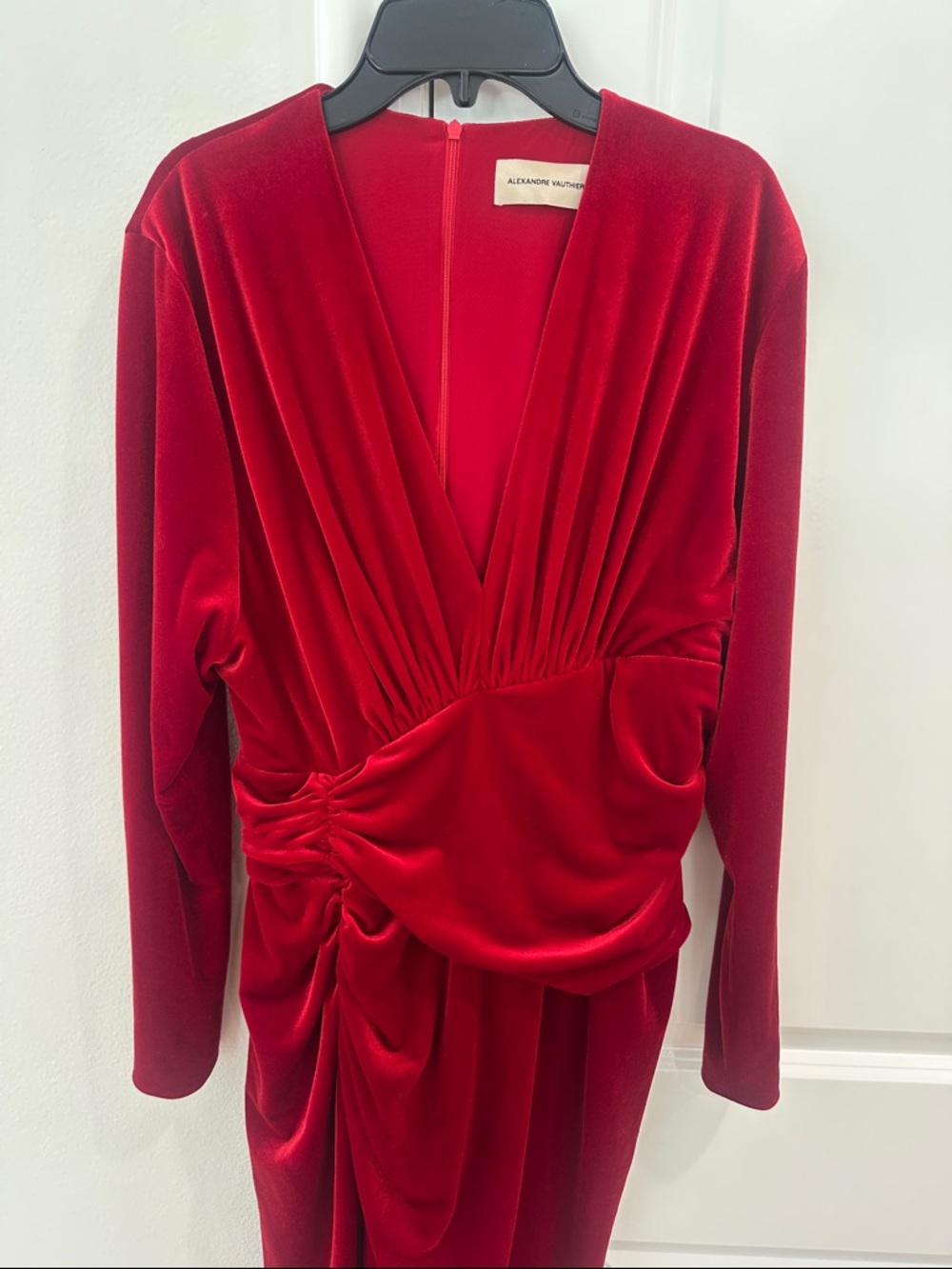 Alexandre Vauthier Red Velvet Gown - Picture 5 of 9